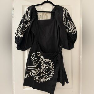 Alexis Vallini Dress - Embroidered, Wrap Skirt